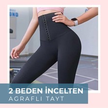 Incelten Tayt, 2 Beden Incelten Beli Agraflı Extra Yüksek Bel Sıkılaştırıcı Korse Tayt