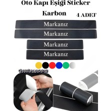 Çınarrium Ford Scorpio Için  Yerli Üretim Özel Üretim Aksesuar Oto Kapı Eşiği  Sticker Karbon 4 Adet