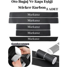 Çınarrium Tofaş Serçe Bağaj ve Kapı Eşiği Karbon 5li Sticker Yerli Üretim (Set)