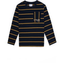 U.S. Polo Assn. Erkek Çocuk Açık Lacivert Bisiklet Yaka Süprem Sweatshirt 50316622-VR059