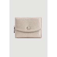 Gusto Fermuar Detaylı Mini Cüzdan - Gri