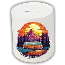 Kamp ve Tatil Baskılı Kumbara - Para Biriktirme Kumbarası