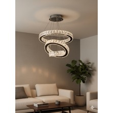 Gn Gen Aydınlatma Plaket Kristal Taş Işlemeli Krom Paslanmaz Ledli 20-30-40 cm 3 Renk