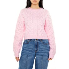 F21 Bal Peteği Örgü Desenli Kazak