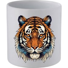 Kaplanlı Kulpsuz Kupa Bardak Doğum Günü Hediyeleri - Seramik Kahve, Su Hediyelik Bardağı