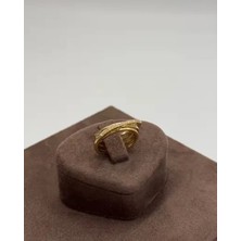 Çizgi Taş Detay Yüzük