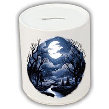 Gece Doğa Baskılı Kumbara - Para Biriktirme Kumbarası