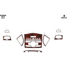 Honda Cr-V 4x4 Konsol-Torpido Kaplama 2014 8 Parça Maun