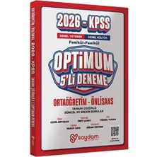 Saydam 2026 Kpss Lise Ortaöğretim Ön Lisans Optimum 5 Deneme