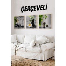 Ahşap Çerçeveli Mdf Kare Tablo Seti Salon ve Oturma Odası Için KR4003 23 x 23