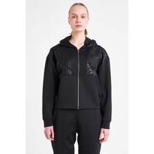 Kadın Fermuarlı Kapüşonlu Sweatshirt 25N-2125