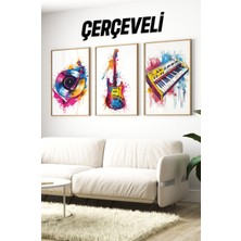 Ahşap Çerçeveli Mdf Tablo Seti Salon ve Oturma Odası Için ÇT3099 23 x 32