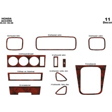 Honda Accord Konsol-Torpido Kaplama 1992-1998 11 Parça Maun