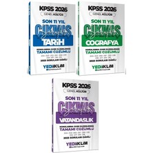 Yediiklim 2026 Kpss Tarih + Coğrafya + Vatandaşlık Çıkmış Sorular Son 11 Yıl Konularına Göre 3 Lü Set