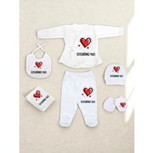 Kalp Temalı Bebek Hastane Çıkışı Kız Bebek Erkek Bebek Hastane Çıkışı Yenidoğan Bebek Kıyafetleri