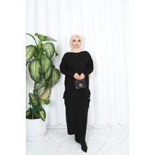 Düğmeli Merserize Etekli Takım