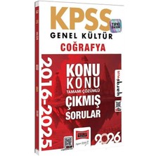 Yargı 2026 Kpss Coğrafya Çıkmış Sorular 2016-2025 Konu Konu Çözümlü