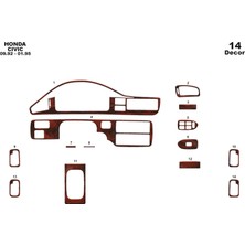 Honda Civic Konsol-Torpido Kaplama 1992-1995 14 Parça Maun