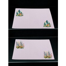 Doğa Baskılı Mutfak Masası 2'li Keten Servis Bezi 28X40 cm Amerikan Servis - Hediyelik Mutfak Eşya