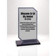 Lili Hediyelik Lili Diş Hekimi Hediyelik Plaket Başarı Ödülü Şık Tasarım ile Özel Anlam Taşıyan