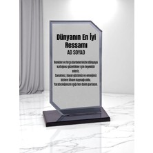 Plaket Isme Özel Ressama Ödül Başarı Hediyesi