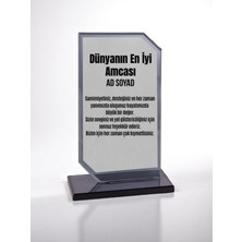 Amcaya Hediyelik Plaket Ödül Başarı Plaketi Amca Hediyesi