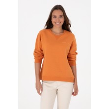 U.S. Polo Assn. Kadın Bakır Şardonlu Bisiklet Yaka Basic Sweatshırt 50313586-VR182