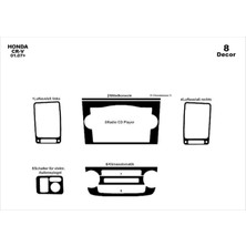 Honda Cr-V 4x4 Konsol-Torpido Kaplama 2007-2013 8 Parça Piano Black