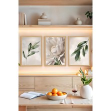 🌿 Zarif Yaprak Dokunuşları – 3’lü Mdf Uv Baskılı Tablo Seti (13X17 / 21X30 / 30X40 Cm) CRVS1034 13 x 17