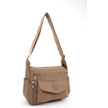 Sanmorris Kadın Suya Daykkrinkıl Kumaş Çok Gözlü Ayarlanabilir Çapraz Askılı Omuz ÇANTASI3053