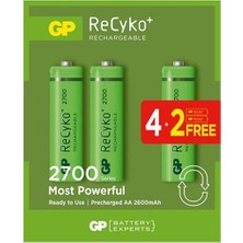 Gp 2700 Ma Şarjlı Kalem Pil 6'lı Paket