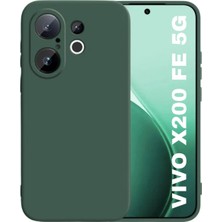 Vivo X200 Fe Uyumlu Silikon Kılıf - Kamera Korumalı Esnek Pastel Renk Kapak - Yeşil