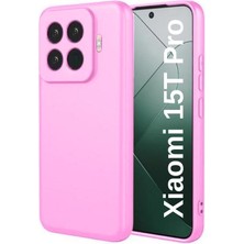 Xiaomi 15T Pro Uyumlu Silikon Kılıf - Kamera Korumalı Esnek Pastel Renk Kapak - Pembe