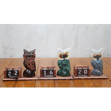 Ahşap Baykuş Takvim Büyük Boy