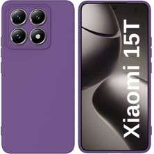 Xiaomi 15T Uyumlu Silikon Kılıf - Kamera Korumalı Esnek Pastel Renk Kapak - Mor