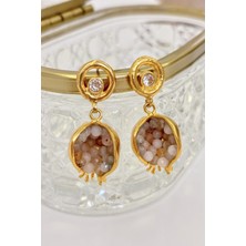 Stone Of Art No:2 Altın Kaplama Küpe