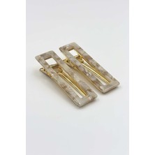 Kemik ve Metal Pens Toka No:3 Dikdörtgen