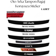 Çınarrium Fiat Uno Için Yerli Üretim Aksesuar Oto Arka Tampon Bagaj Koruyucu Sticker 1 Adet