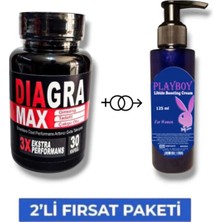Diagra Max Erkek Performans Geliştirici 30'lu Takviye + Etkili  Istekli Arttırıcı Krem 125 ml