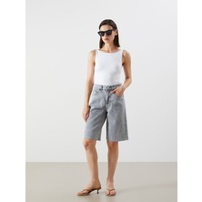 Lc Waikiki Yeni Sezon Bermuda Fit Kadın Jean Şortolon