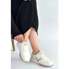 Jowen Bej Cilt Vizon Detaylı Bağcıklı Spor Ayakkabı