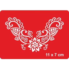 Dantel Motifi 258 Tattoo Geçici Dövme Şablonları Kına Kalıpları