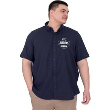 Mode Xl Büyük Beden Erkek Gabardin Gömlek Everyday Essentials U25602 Lacivert