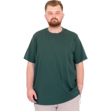 Mode Xl Büyük Beden Erkek T-Shirt Bisiklet Yaka U25035 Nefti