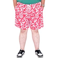 Mode Xl Büyük Beden Erkek Deniz Şortu Fox 25403 Kırmızı