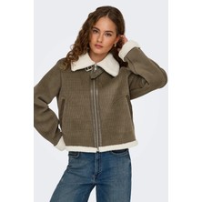 Only Kadın Onlkıngston Yakası ve Içi Kürklü Çift Cepli Mont 15348995 Kahverengi