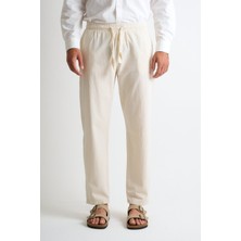 Marmaris Erkek Keten Karışımlı Dikiş Detaylı Relaxed Pantolon E210-1