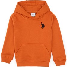 U.S. Polo Assn. Erkek Çocuk Bakır Basic Kapüşonlu Sweatshirt 50308442-VR182