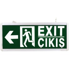 Sağ - Sol Çıkış Levhası, 3 Saat Şarjlı, Elektrikle Çalışır, 3 Watt Ledli, Acıl Çıkış Levhası, Exıt