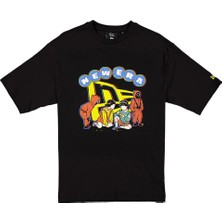 New Era x Netflix Squid Game Oversized Erkek Siyah Tişört - 60767034